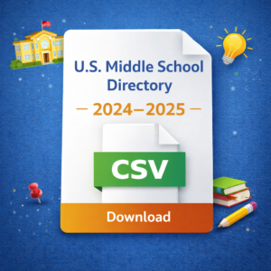 U.S. Middle School Directory 2024–2025 CSV download product image